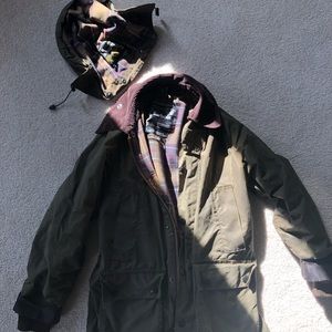 Barbour classic bedale with hood olive green